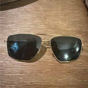 Versace Vintage Gold Metal Rimmed Sunglasses
